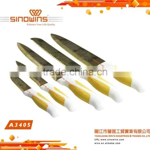 A3408 Excellent Style Super Quality Stainless Steel Kitchen Knife Set With Soft Handle thumbnail-3