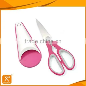 8-1/4'' 2016 FDA Certificated Stainless Steel Colorful Kitchen Scissors With Magnetic Cover thumbnail-1