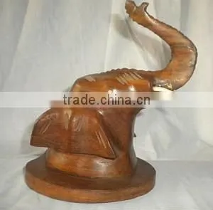Handcrafted Wooden Elephant Head thumbnail-1