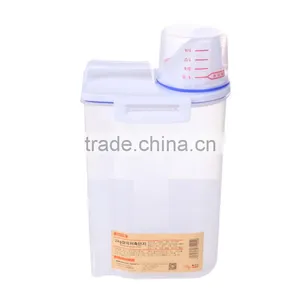 L00004 2017 New Style Grain Tank Canister Kitchen Rice Grain Storage Box Sealed in Plastic Barrels of Jar thumbnail-2