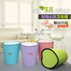 L00118 2017 New Design High Quality Plastic Trash Bin, Plastic Recycle Bin Heart Shape thumbnail-1