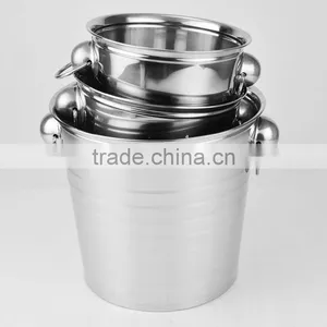 Wholesale Champagne Beer Ice Bucket Custom Bulk China Stainless Steel Metal Ice Bucket thumbnail-5