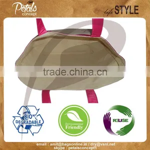 2016 Customize Canvas Tote Bag With PU Handle thumbnail-2