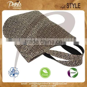 Luxary Handle Jute Tote Bag From India thumbnail-1