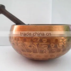 High Quality Buddhist Meditation Healing Tibetan Singing Bowl thumbnail-3
