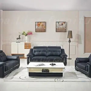 Modern Grey Leather Sofa With Living Room Sofa thumbnail-1