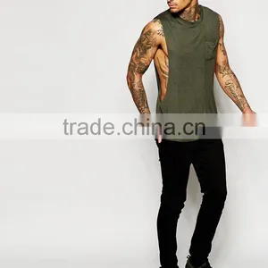OEM Loose Green Deep Cut Gym Tank Top thumbnail-5