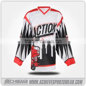 Physical Team Set Hockey Jerseys/ League Ice Hockey Shirts CA/cheap Custom Team Hockey Pants thumbnail-4