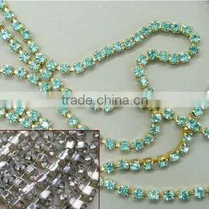 Vairous Size Crystal Trim Bridal Trim Rhinestone Banding Cup Chain thumbnail-1