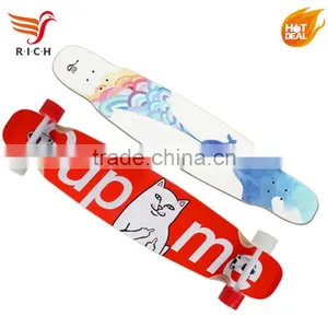 HSCW10 Long Board Canadian Maple Wood Skateboard for Girls Dance thumbnail-1