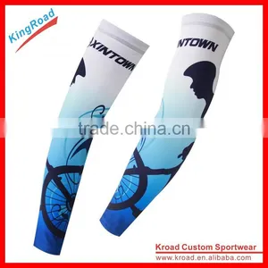 Fluo Yellow Outdoor Cooling Fashion Arm Sleeves Cover UV Sun Protection for Cycling Basketball, Golf, Football thumbnail-6