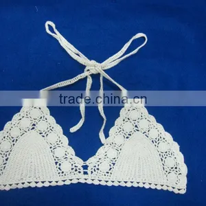 Crochet Cotton Halter Bikini thumbnail-1