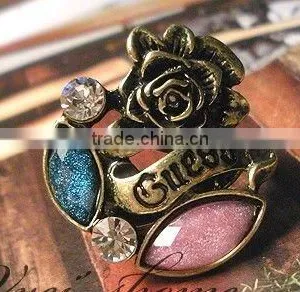 Fashion Rose Rings, Fashion Antique Rings, Fashion Semi-precious Stone Rings thumbnail-1