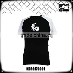 White Custom Lycra Rash Guards for Running With Private Label Logo Print thumbnail-2
