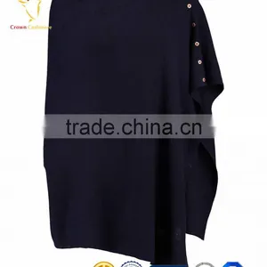 Colors Bottom Design Womens Knitted Wool Capes and Ponchos thumbnail-1