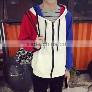2016 Promotional Custom Cotton Men's Hip Hop Hoodie With Different Colored Sleeves thumbnail-2