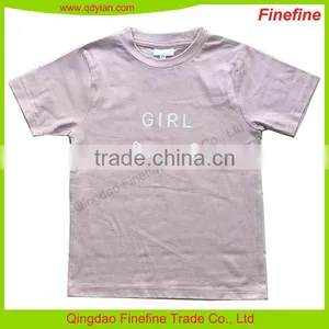 2017 Latest Girls Top Design Cotton Knitted Blank Printed Little Girl T Shirt thumbnail-1