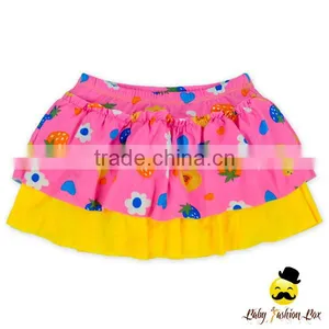 2017 New Design Children Ruffle Halter Cake Wrap Chest Little Girl Swimwear Beach Clothes Top thumbnail-3