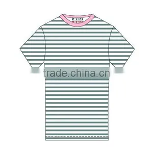 OEM Adult One Sample Made in China 100% Cotton Stripe T Shirts thumbnail-1