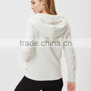 2016 Winter Wholesale Women 100% Cotton Plain Zip Hoodie Free Sample thumbnail-5
