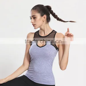 Hot Sale Bodybuilding Training Singlet Tank Top Fitness Women Sport Crop Tops thumbnail-4