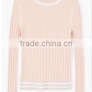 Ladies Branded Stylish Tight Thin Pullover Sweater From Shantou OEM Factory thumbnail-5