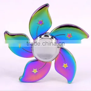 Rainbow Colorful Fidget Hand Spinner Toy Stress Reducer, High Speed Focus Toy for Relieving ADHD, Anxiety EDC Tri-Spinner thumbnail-3