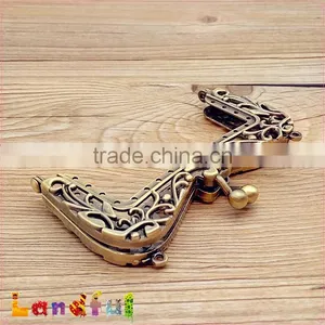 10.5cm M Shape Square Vintage Gold Sewing Kiss Lock Clutch Purse Frame thumbnail-2