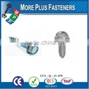 Made in Taiwan Bright Zinc Stainless Steel Zinc Plated Flange Hex Taping Screw thumbnail-3