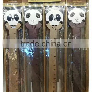 Novel Promotional Cute Creative Customs Bear Rabbit Shape Wooden Ruler thumbnail-3