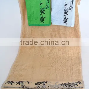 Bamboo Towel With Jaquard Face Towel thumbnail-1