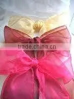 Organza Sash for Chair Cover 6"x108" Beautiful Organza Chair Sash thumbnail-1