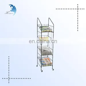 New Custom Design 4-tier Supermarket Metal Shop Display Rack thumbnail-3