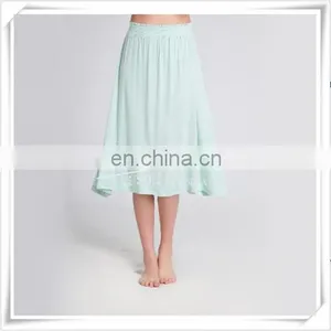 Ladies' Bamboo Knee Length Knitting Silky Soft Skirt Green Material New Tech. thumbnail-1
