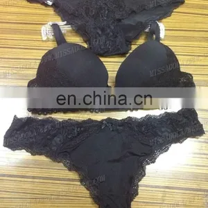 Missadola Wholesale 88% Nylon12% Spandex Women Lace Underwear Latest Sexy Padded Push up Brassiere G-string High Qualtiy Bra Set thumbnail-4