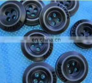 CLASSIC BLACK CLOTH BUTTON HOT SALES 15.5MM BAG BUTTON FASHION WORDS PRINTED BUTTON thumbnail-1