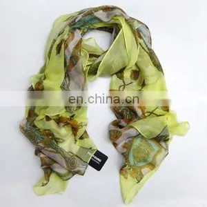 Yellow Spring Summer Colorful String Scarf thumbnail-1