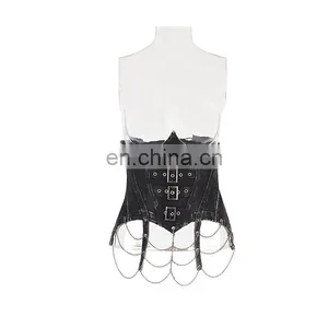 Nu-goth Boho Multi Dividing Corsage Belt With Chains thumbnail-5