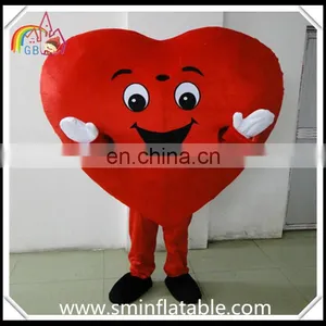 Lifelike Red Heart Mascot Costume, Red Heart Cartoon Fur Costume for Charity/event thumbnail-2
