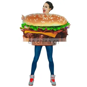 Funny Halloween Carnival Party Food Series Costume Hamburger Design thumbnail-1