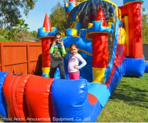 4 in 1 Royal Bouncy Castle With Slide, Castle Inflatable Combo, Inflatable Jumping Castle for Sale thumbnail-3