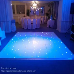 White Starlit Dance Floor With LED Curtain Backdrop for Wedding thumbnail-1