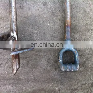 Ground Screw Pile Earth Pole Helix HDG Forging Screw Anchor thumbnail-2