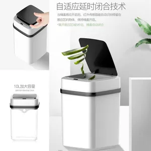 Hotel Room & Bathroom Automatic Opening Trash Can Touch Free Trash Can thumbnail-2