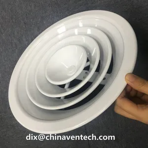Hvac Air Duct Work Ventilation Exhasut Air Ceiling Round Air Diffuser With Damper thumbnail-2