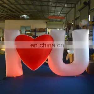 Inflatable Letter LOVE White Fabric Lighted Inflatable LED Tube Decoration for Wedding Party thumbnail-7