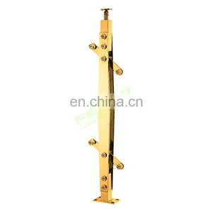 New Fashion Deck Post Sus 304 Balustrade Glass Balcony Railing Stainless Steel Railing Prices thumbnail-2