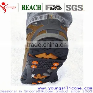 Hot Sale Factory Price Natural Rubber Slip Resistant Rubber Sole Shoe Ice Cleats Grips Rubber Shoes Cover Anti-slip Ice Cleats Quality Choice thumbnail-1