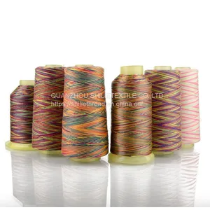 Multi Color Polyester Rainbow Sewing Thread Embroidery Machine Threads thumbnail-2
