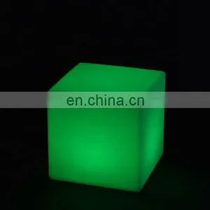 PE Plastic Led Bar Cube Chairs,illuminated Cube Stool,plastic Led Cube Seating thumbnail-1